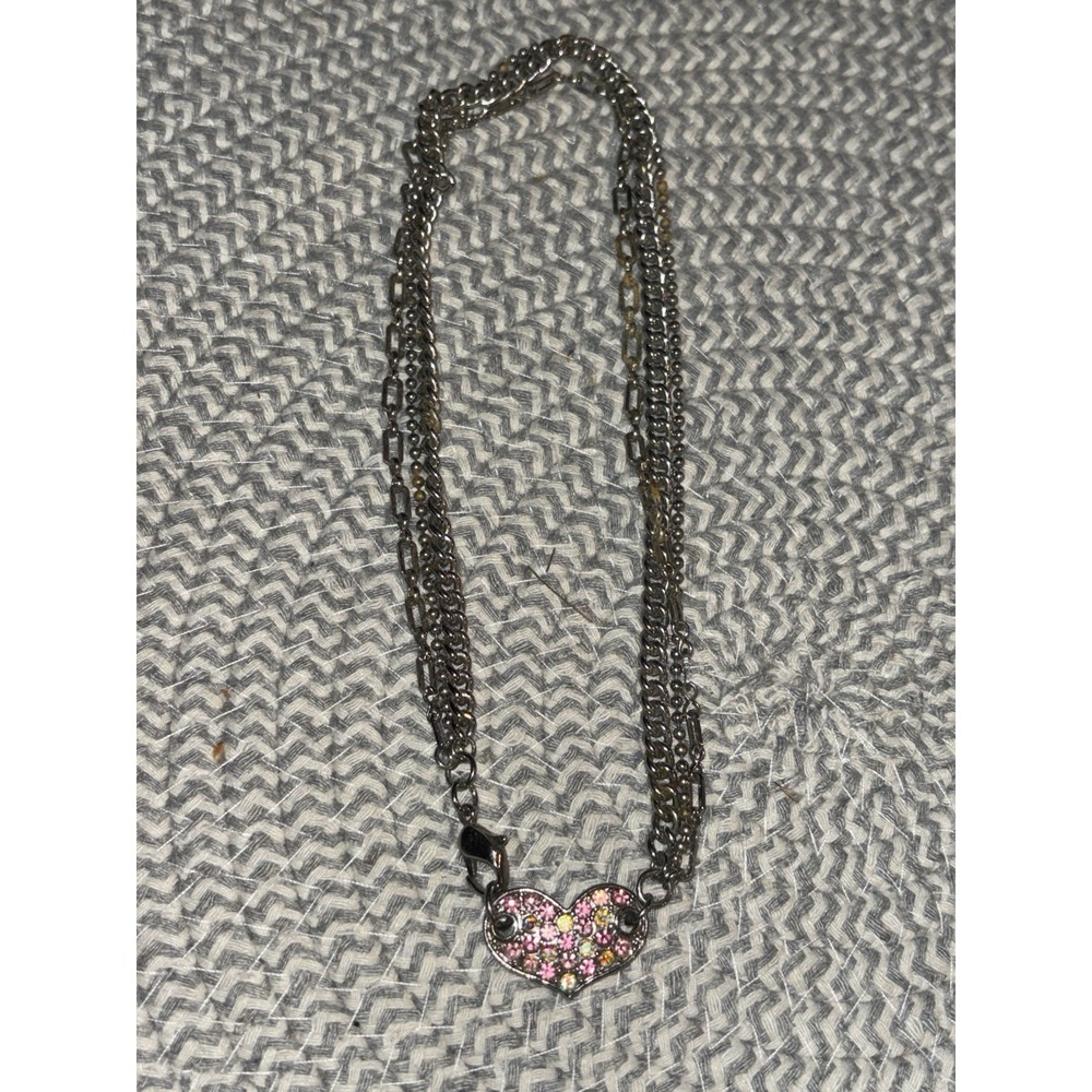 Guess Pink Heart Pendant Necklace